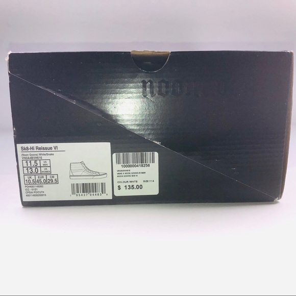 VANS Noon Goons SK8 Hi White Snakeskin Black Shoes - Picture 11 of 11